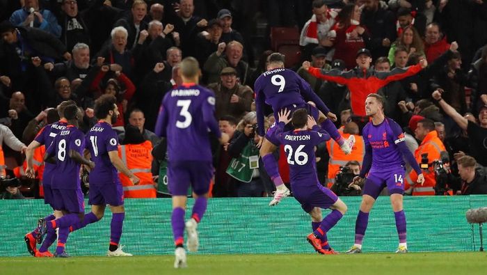 Liverpool merayakan kemenangan atas Southampton. (Foto: David Klein/Reuters) Liverpool merayakan kemenangan atas Southampton. (Foto: David Klein/Reuters)