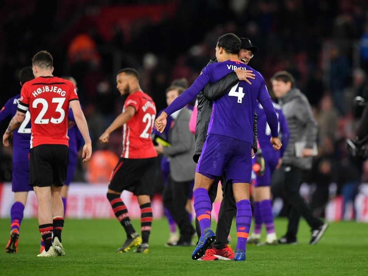 Manajer Liverpool, Juergen Klopp, usai laga dengan Southampton. (Foto: Dan Mullan/Getty Images)