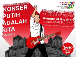 Pendukung Jokowi-Maruf Penuhi Konser Putih Adalah Kita
