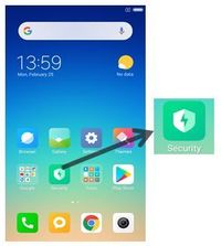 Aplikasi keamanan bawaan Xiaomi.