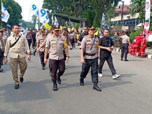 Wakapolda Metro Pantau Pawai Karnaval Jokowi-Maruf di Tangerang