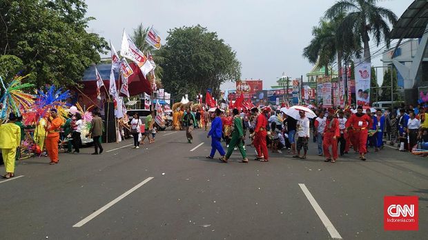 Jokowi-Ma'ruf Kampanye ala Karnaval di Kota Tangerang