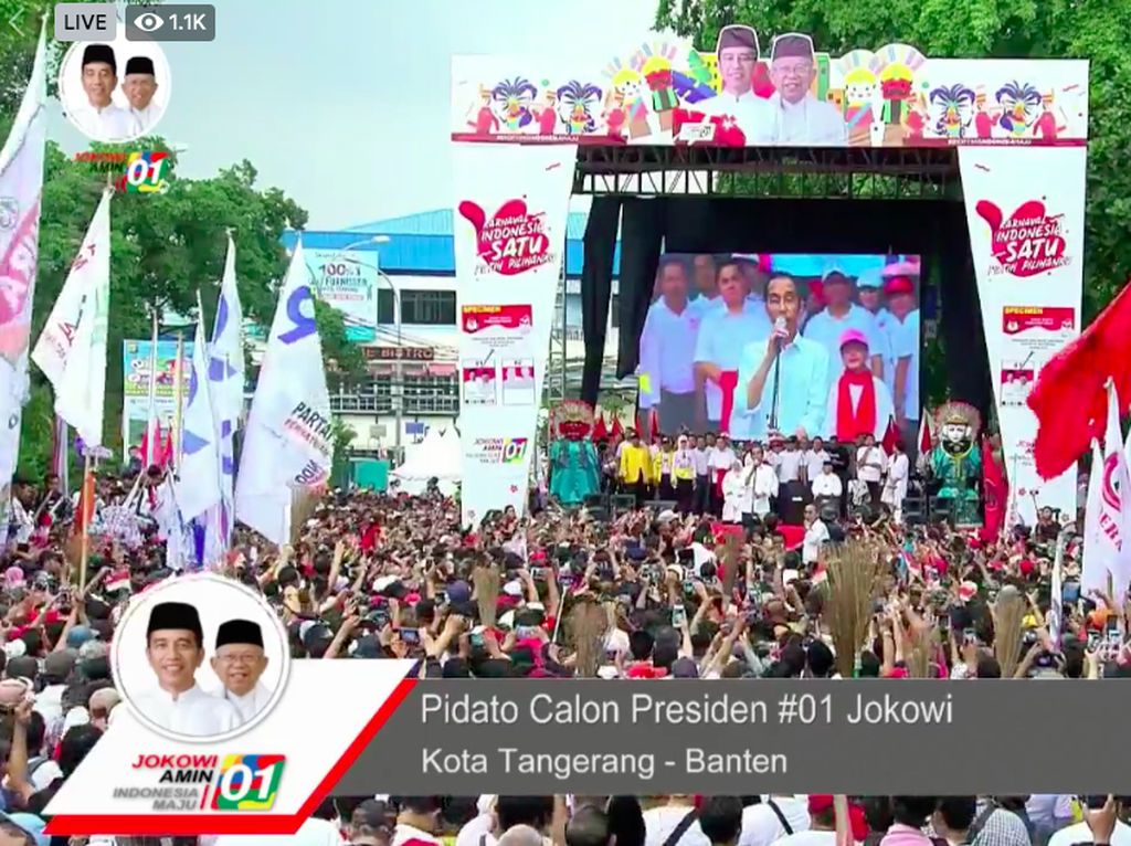 Jokowi ke Pendukung di Tangerang: Jangan Kasih Kendor! Jokowi ke Pendukung di Tangerang: Jangan Kasih Kendor!