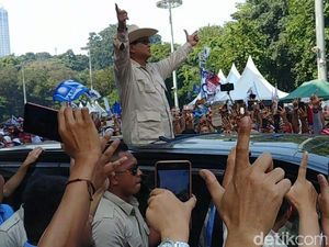Kampanye Akbar Selesai, Prabowo Tinggalkan GBK