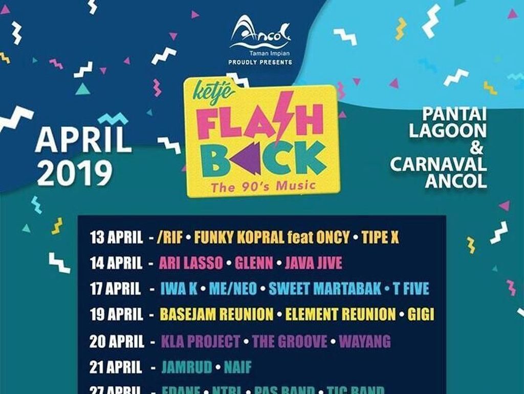 Ancol Siapkan Festival Musik 90-an, Ada Tipe X hingga Wayang Ancol Siapkan Festival Musik 90-an, Ada Tipe X hingga Wayang