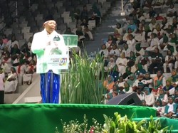 Saat Maruf Amin Nyanyi Bareng Emak-emak Majelis Taklim