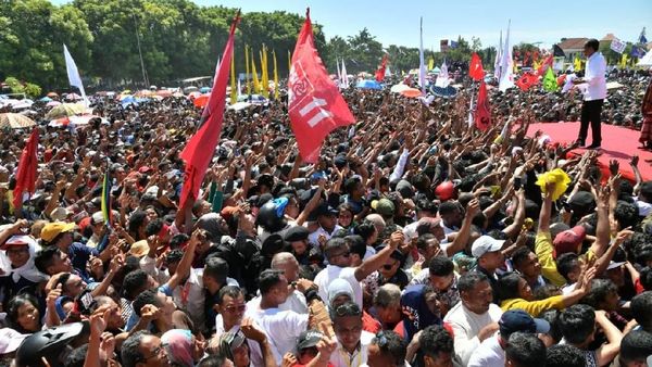 Kampanye di Kupang, Jokowi Pamer Bangun 7 Bendungan