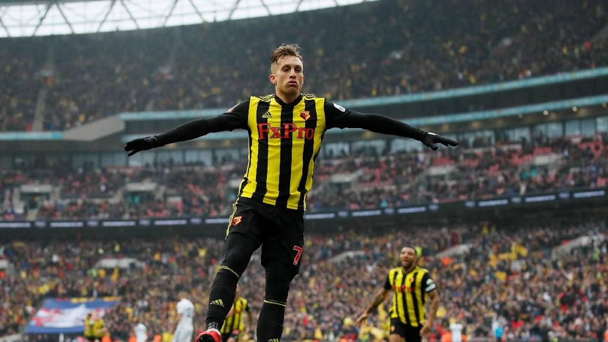 Gerard Deulofeu mencetak dua gol yang membantu Watford menang dramatis atas Wolverhampton dan lolos ke final Piala FA (REUTERS/David Klein)