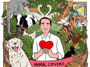 Ilustrasi Jokowi Cinta Satwa Tersebar di Media Sosial Ilustrasi Jokowi Cinta Satwa Tersebar di Media Sosial