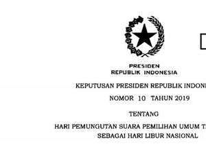 Pemerintah Keluarkan Keppres Libur Nasional 17 April 2019