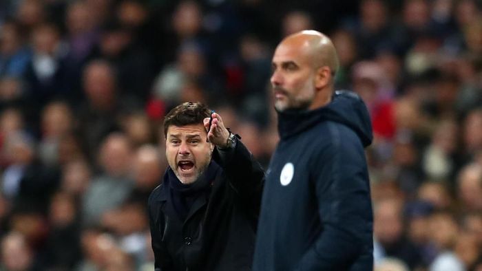 Mauricio Pochettino menyebut Manchester City bisa menangi quadruple musim ini, jelang pertemuan Tottenham Hotspur vs Manchester City di Liga Champions (Clive Rose/Getty Images) Mauricio Pochettino menyebut Manchester City bisa menangi quadruple musim ini, jelang pertemuan Tottenham Hotspur vs Manchester City di Liga Champions (Clive Rose/Getty Images)