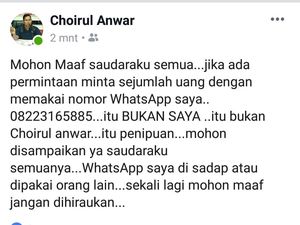 Wartawan Lamongan Ini Lapor Polisi karena WhatsApp-nya Dibajak