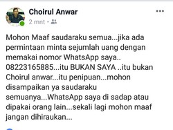 Wartawan Lamongan Ini Lapor Polisi karena WhatsApp-nya Dibajak