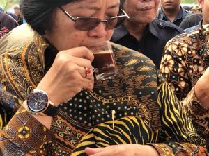 Momen Menteri LHK, Siti Nurbaya Saat Ngopi dan Cicip Mangga Alpukat