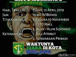 Viral Poster Ajakan Bonek Nonton Persebaya ke Malang