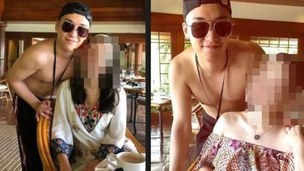 Foto Raline dan Seungri yang dimuat media Korea