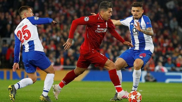 Roberto Firmino jadi bintang Liverpool lawan Porto.