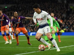 Tottenham Hotspur sukses meraih kemenangan saat menjamu Manchester City di leg I perempatfinal Liga Champions. The Lilywhites menang 1-0 berkat Son Heung-Min. Mike Hewitt/Getty Images.