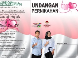 Pendukung Jokowi dan Prabowo Nikah, Undangannya Pose 01-02