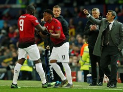 Begitu pun Romelu Lukaku, yang tak banyak membuat ancaman sampai akhirnya ditarik pada menit ke-68. REUTERS/Andrew Yates.