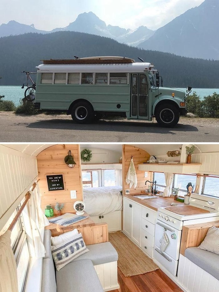 Menurut pendirinya Brandon Saltalamacchia, para traveler dan petualang biasanya menginginkan hidup yang bebas dan mudah berpindah tempat. Maka kendaraan seperti van dan bus pun jadi pilihan untuk dijadikan rumah. Foto: Dok. Boredpanda/Vanclan