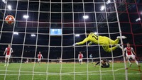 Bermain di Johann Cruyff Arena, Kamis (11/4/2019) dinihari WIB, gol Christiano Ronaldo di menit ke-45 membawa Juventus unggul lebih dulu dari tuan rumah. Michael Steele/Getty Images.