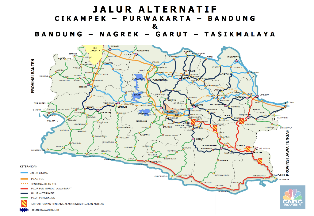 Jalur Laternatif Cikampek-Purwakarta-Bandung & Bandung-Nagrek-Garut-Tasikmalaya (dok. Dirjen Bina Marga Kemterian PUPR)