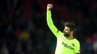 Whoscored menjadikan Gerard Pique sebagai man of the match saat Barcelona mengalahkan Manchester United. Ada satu tekel dan sembilan clearance yang dibuat Pique. (Foto: Michael Regan/Getty Images)