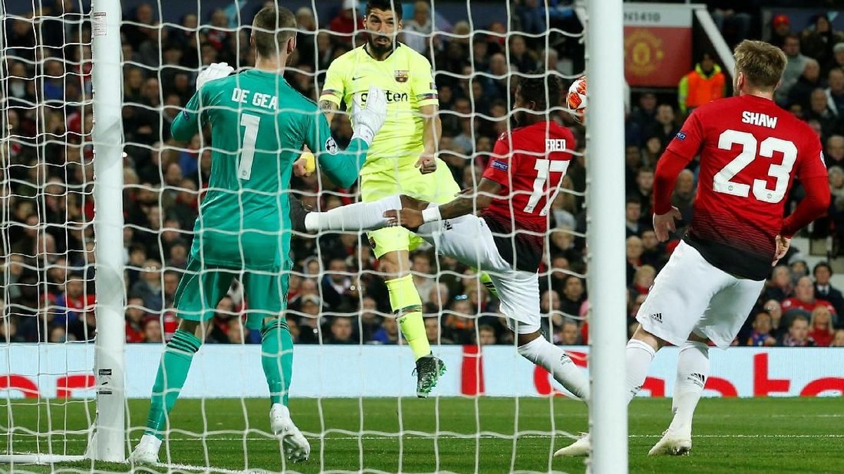 Barcelona menang 1-0 di markas Manchester United pada leg pertama perempatfinal Liga Champions (Foto: Andrew Yates/Reutets)
