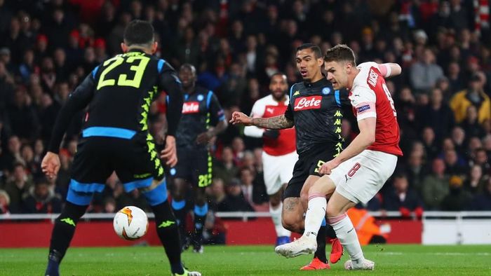 Arsenal melawat ke Napoli dengan keunggulan 2-0. (Foto: Catherine Ivill/Getty Images) Arsenal melawat ke Napoli dengan keunggulan 2-0. (Foto: Catherine Ivill/Getty Images)