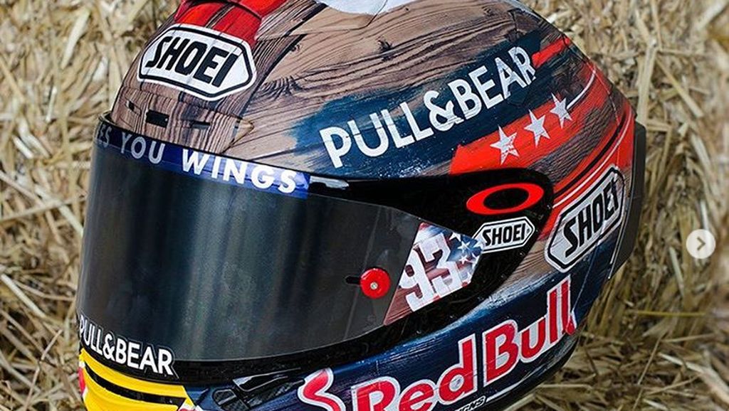 Helm Rodeo Marc Marquez di MotoGP Amerika Serikat