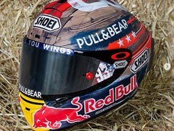 Helm Spesial Marquez Khas Amerika, Digambar ala Kayu