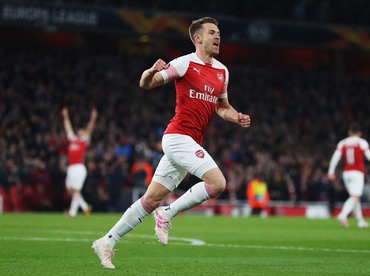 Pemain Arsenal. Aaron Ramsey. (Foto: Catherine Ivill/Getty Images)