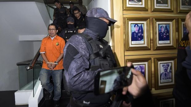 Joko Driyono resmi masuk tahanan Kejaksaan Jakarta Selatan. (