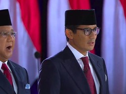 13 Kali Tusuk Prabowo-Sandi, Sandiaga Dinilai Jadi Bintang Tutup Debat