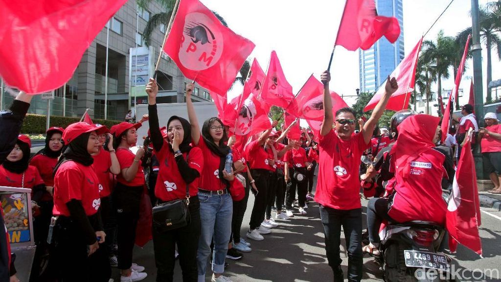 Antusiasme Massa Kampanye Jokowi di Bundaran HI