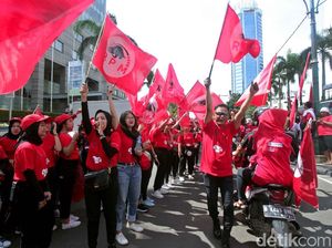 Antusiasme Massa Kampanye Jokowi di Bundaran HI