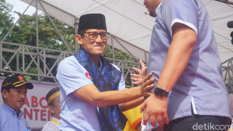 Kampanye di Tangerang, Sandi: Jaga TPS, Insyaallah Prabowo Menang