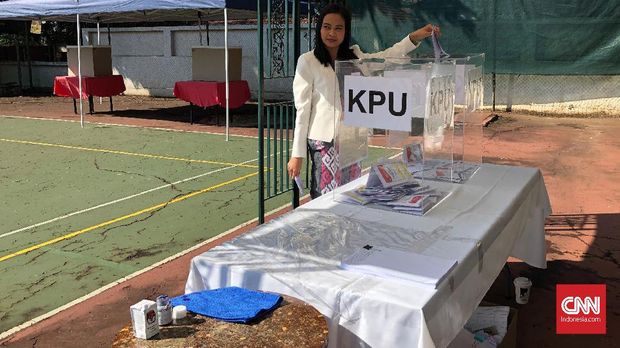 WNI nyoblos di Pretoria, Afrika Selatan.