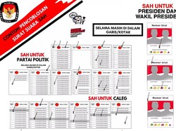 Ada 5 Surat Suara di Pemilu 2019, Kenali Warna dan Cirinya!