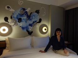 Tak Hanya di Buku, Ilustrasi Lala Bohang Juga Mejeng di Kamar Hotel