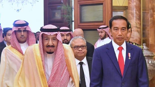 Presiden Jokowi Bertemu Raja Salman di Istana Pribadi Raja di Riyadh