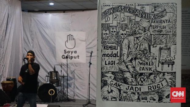 Di sisi lain, ada komunitas yang menyuarakan untuk tak menggunakan hak pilih alias golput dengan berbagai alasan.