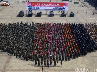 Ribuan Personel Gabungan Gelar Apel Skala Besar