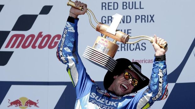 Alex Rins juara MotoGP Amerika 2019.