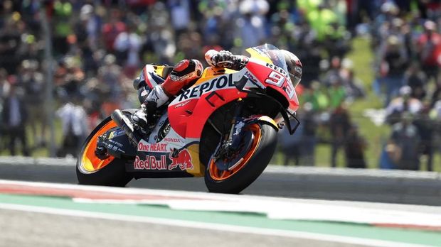Marquez sempat terjatuh di MotoGP Amerika Serikat.