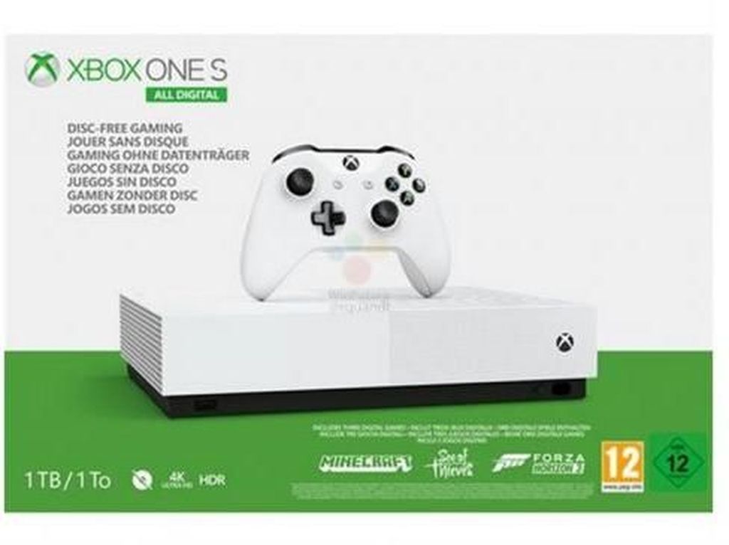 Bocoran Spek dan Wujud Xbox One S Khusus Game Digital Bocoran Spek dan Wujud Xbox One S Khusus Game Digital