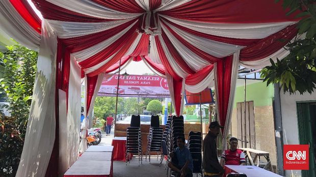 Mengintip Persiapan di TPS Tempat Ma'ruf dan Sandi Mencoblos