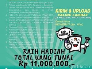 KPU Surabaya Gelar Lomba Selfie di TPS Berhadiah Total Rp 11 Juta KPU Surabaya Gelar Lomba Selfie di TPS Berhadiah Total Rp 11 Juta