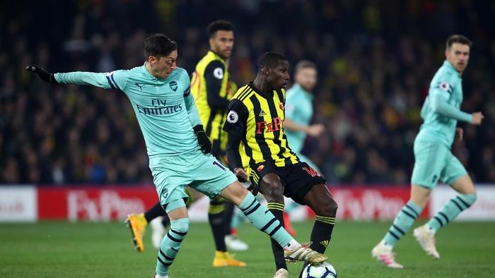 Arsenal menang 1-0 atas Watford. (Foto: Julian Finney/Getty Images) Arsenal menang 1-0 atas Watford. (Foto: Julian Finney/Getty Images)